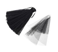 Gatuida Black Wedding Dress for Reborn Doll with Large Veil Elegant Tulle Skirt Bridal Gown Suitable for Halloween Parties and Special Events