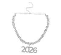 Gatuida Bling Rhinestone Choker Necklace for Year Celebrations Pendant Short Chain Jewelry for Women Men Elegant Clavicle Fit Hiphop Design Unique Sparkling Accessory