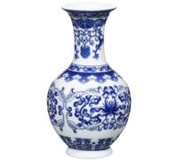 Gatuida Blue and White Vase: Chinoiserie Decor Ceramic Vase Chinese Painted Porcelain Decorative Flower Holder for Home Decoration Living Room Bookshelf Mantle Fireplace Table Centerpieces