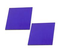 Gatuida Blue Cobalt Glass Plates Chemistry Experiment Sheets 5x5cm for School Labs Flame Reaction Demonstration Science Supply 2pcs