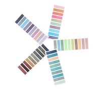Gatuida Books of Pet Semi Transparent Sticky Reading Strips Practical Colored Index Tabs for Annotating Lightweight Reusable Page Markers for Books Notes Office and School Use