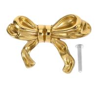 Gatuida Bow Knobs for Dresser, Gold Bow Drawer Knob Bowknot Cabinet Knobs Door Kitchen Pull Handles with Screws for Wardrobe Shoe Cabinet Wine Cabinet Bedside Table