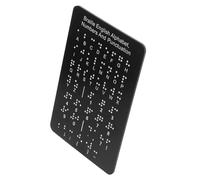 Gatuida Braille Alphabet Board with Raised English Dots and Numbers Tactile Learning Tool for Beginners Black Educational Aid for Blind and Adults Multisensory Braille Language Teaching