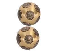 Gatuida Brass Hand Exercise Ball Twelve-sided Rotatable Grip Strengthener for Stress Relief and Finger Flexibility Training Chinese Hand Balls and Coordination