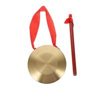 Gatuida Brass Hand Gong with Hammer, Ergonomic Handle, Loud Sound, Musical Instrument for Children, Company Opening, Traditional Percussion