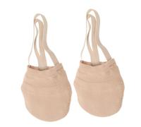 Gatuida Breathable Half Sole Dance Shoes with Strap for Lightweight Ballet Half Shoes for Gymnastics and Ballet Practice Comfortable Non-Slip Soft Sole Covers for Dance Training Beige