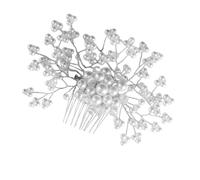Gatuida Bridal Hair Comb Elegant Handmade Imitation Pearl Rhinestone Side Hair Accessory for Wedding Evening Party Bridesmaids for Women
