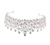 Gatuida Brilliant Bride Crown Wedding Headdress and White Headwear for Women Stunning Rhinestone Design for Weddings Parties and Proms Hair Ornament for Bridal Fashion
