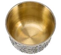 Gatuida Bronze Alloy Small Drink Cup Reusable Compact Liquor Shot Glass Chinese Style Tea Cup Home Use Anti-Breaking Traditional Gong Fu Teaware