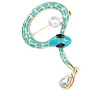 Gatuida Brooch Cartoon Animal Crystal Dripping Oil Shaped Pearl Brooch Corsage Clothes Accessory for Women