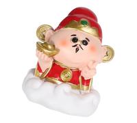 Gatuida Cai Shen Figurine Resin Feng Shui Wealth Decor Statue Handcarved Chinese God of Wealth Symbolic Prosperity Ornament for Home Office Feng Shui Ornaments