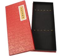 Gatuida Calligraphy Brush Case Lid Red 6pcs Set Chinese Painting Brush Storage Organizer Suitable for Artists and Calligraphy Practice