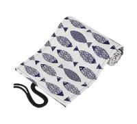 Gatuida Canvas Pencil Roll Organizer with Slots Creative Roll-up Design Portable and Space-Saving Colored Pencil Storage for Artists and Students Cute Saury Pattern Stationery Holder