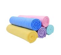 Gatuida Car Drying Towel Deerskin Towel Absorbent Synthetic PVC 5 Pack 43x32cm for Car Wash Quick Dry Multi-Purpose Random Colour