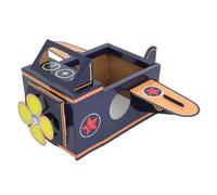 Gatuida Cardboard Airplane Costume Pretend Play Aircraft for Lightweight Cardboard Design with Rotating Fan for School Projects and Outdoor Fun