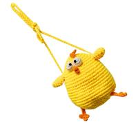 Gatuida Cartoon Chicken Woven Crossbody Bag Cute Shoulder Purse for Lightweight and Functional Crochet Bag for Daily Use Easter Tote