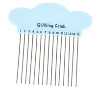 Gatuida Cartoon Paper Quilling Comb Tool for DIY Crafts Metal Teeth with Comfortable Plastic Handle Soft and Practical Paper Craft Supplies for Creating Different Patterns Random Color