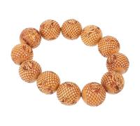 Gatuida Carved Sandalwood Dragon Prayer Beads Bracelet, Wooden Buddhist Meditation Beads for Men and Women, Portable Beaded Bracelet Suitable for Daily Wear and Spiritual Practice