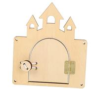 Gatuida Castle Washing Machine Busy Board Toy for Toddlers Unfinished Wooden Sensory Activity Board Educational DIY Craft for Early Learning and Fine Motor Skills