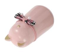 Gatuida Cat Shaped Ceramic PET Urn with Lid for Ashes Pink Keepsake | Compact Keepsake Storage, Easy-open Closure, Home Display Use, Includes Random-color Bow Accessory Random Color