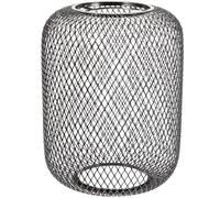 Gatuida Ceiling Lights Cover Modern Iron Metal Hollow Mesh Cylindrical Pendant Light Housing in Black for Home and Corridor