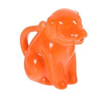 Gatuida Ceramic Animal Creamer Pitcher with Handle Lightweight Portable Sauce Jug for Soy Sauce Ketchup and Dressings Cartoon Orange Dog Design for Home Restaurant and Party Use