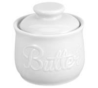 Gatuida Ceramic Butter Crock with Tight Sealing Lid for Extended Freshness Large Capacity French Butter Holder for Kitchen Countertop Storage Elegant White Porcelain for Multiple Sticks