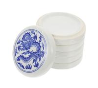 Gatuida Ceramic Color Palettes DIY Mixing Trays for Watercolor Painting Smooth Flat Surface Pigment Trays for Drawing and Art Practical Large Watercolour Palettes for Artists and Hobbyists