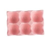 Gatuida Ceramic Egg Holder 6 Grids Refrigerator Egg Storage Box Practical Non-slip for Fridge Use