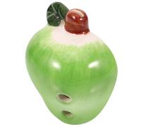 Gatuida Ceramic Green Fruit-shaped Ocarina with 6 Holes and Hanging Rope for Beginners and Adults, Smooth Playing Experience, Space-saving Design for Music Learning and Travel