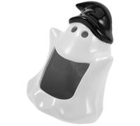 Gatuida Ceramic Hamster Hideout Halloween Ghost Design Summer Cooling Nest for Dwarf and Golden Hamsters and Playground