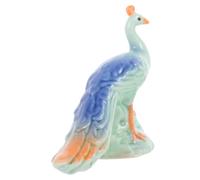 Gatuida Ceramic Peacock Miniature Animal Ornament Delicate Desktop Figurine Craft for Home Office Tea Table Decoration Elegant Small Statue for Living Mantelpiece and Shelves