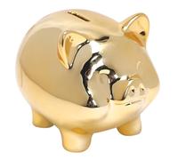 Gatuida Ceramic Pig-shaped Money Jar Portable Piggy Bank Savings Box Easy to Clean Cute Coin Bank for Adults Home Decor