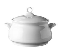 Gatuida Ceramic Serving Soup Tureen Bowl with Lid, 3qt Casserole Dish | Casserole Stew Pot for Pasta, Stew, and Noodles, Microwave and Dishwasher Safe, Large Capacity, White
