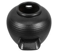 Gatuida Ceramic Tabletop Fountain Pot Mini Waterfall Jar for Indoor and Outdoor Garden Decor Fish Tank Circulating Water Feature in Black for Patio Pond