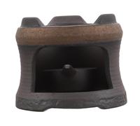 Gatuida Ceramic Tea Warmer for Teapot Japanese Style Pottery Stove with Candle Heating Hollowed Wax Pot Holder Heat-resistant Terracotta Base for Outdoor Camping and Home Use