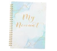 Gatuida Checkbook Register Marble Light Red Personal Checkbook Balance Tracker Currency Tracking Book Portable Ledger for Efficient Financial Management