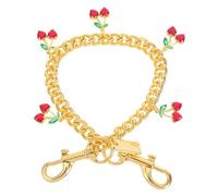 Gatuida Cherry Bag Charm Chain with Elegant Fruit Pendant Multipurpose Decorative Purse Accessory for Handbags and Shoulder Bags Stylish Replacement Strap Extender for Women