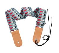 Gatuida Chic Ukulele Shoulder Strap with Thickened Nylon and Leather Material, Easy to Carry Ethnic Style Ukulele Belt for Concert and Electric Guitar Accessories