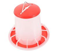 Gatuida Chick Feeder and Poultry Food Container 3kg Thickened Anti-spill Feeder with Lid Plastic Hanging Chicken Feed Trough for Baby Chick Supplies and Brooder Use