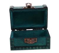 Gatuida Chinese Antique Wooden Jewelry Box Small Vintage Treasure Chest Trinket Organizer with Lock for Rings Earrings Necklaces Rustic Decorative Storage Case for Women Home Decor