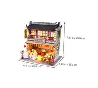 Gatuida Chinese Style DIY House Model Kit Easy Assemble Miniature with Traditional Lingnan Architecture Design Hand Painted Desktop Decoration and Adults