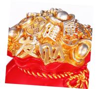 Gatuida Chinese Year Dragon Figurine Resin Desk Ornaments with Lucky Bag Cute Shaking Head Auspicious Dragons for Festival Decorations and Vehicle Dashboard Display Decorative Statues