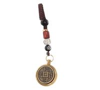 Gatuida Chinese Zodiac Bunny Handle Metal Coin Charm Decorative Hanging Ornament for Home Car Handcrafted Rabbit