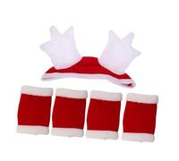 Gatuida Christmas Horse Costume with Festive Hat and Soft Leg Wraps Lightweight Holiday Tack for Parades and Xmas Party Decorations Reusable Horse Leg