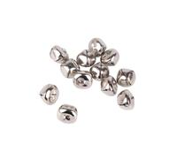 Gatuida Christmas Jingle Bells Includes 20m Red String 25mm Silver 50pcs with Cross Design, Metal Material, Noise and Convenient Hanging for Christmas Tree and Craft Items