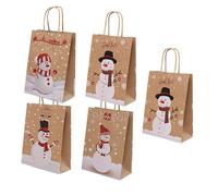 Gatuida Christmas Kraft Paper Bags Handheld Wrapping Bags Extra for Secret Santa Giving Occasions Random