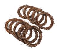 Gatuida Christmas Wreath Ring: 10pcs Rattan Wreath Base for Crafting Natural Dried Vine Craft Wicker Ornaments for DIY Home Decor Christmas Door Window Decoration