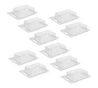 Gatuida Clamshell Packaging Container with Lid Reusable Plastic Storage Solution 10pcs Plastic Storage Box for Electronic Products and Jewelry for Home Use or Organized Travel
