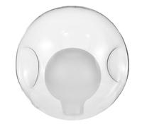 Gatuida Clear Glass Globe Lampshade Double Triple Recessed Bean Design for Bulb Round Transparent Sphere Cover Modern Replacement for Living Pendant Light